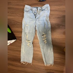 Wild Fable highest rise jeans- button fly, distressed style!